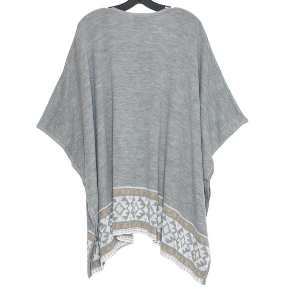 Catherines Cardigan Sweater Boho Oversized Open Kimono Casual Cozy Gray Size 0X - Picture 2 of 7